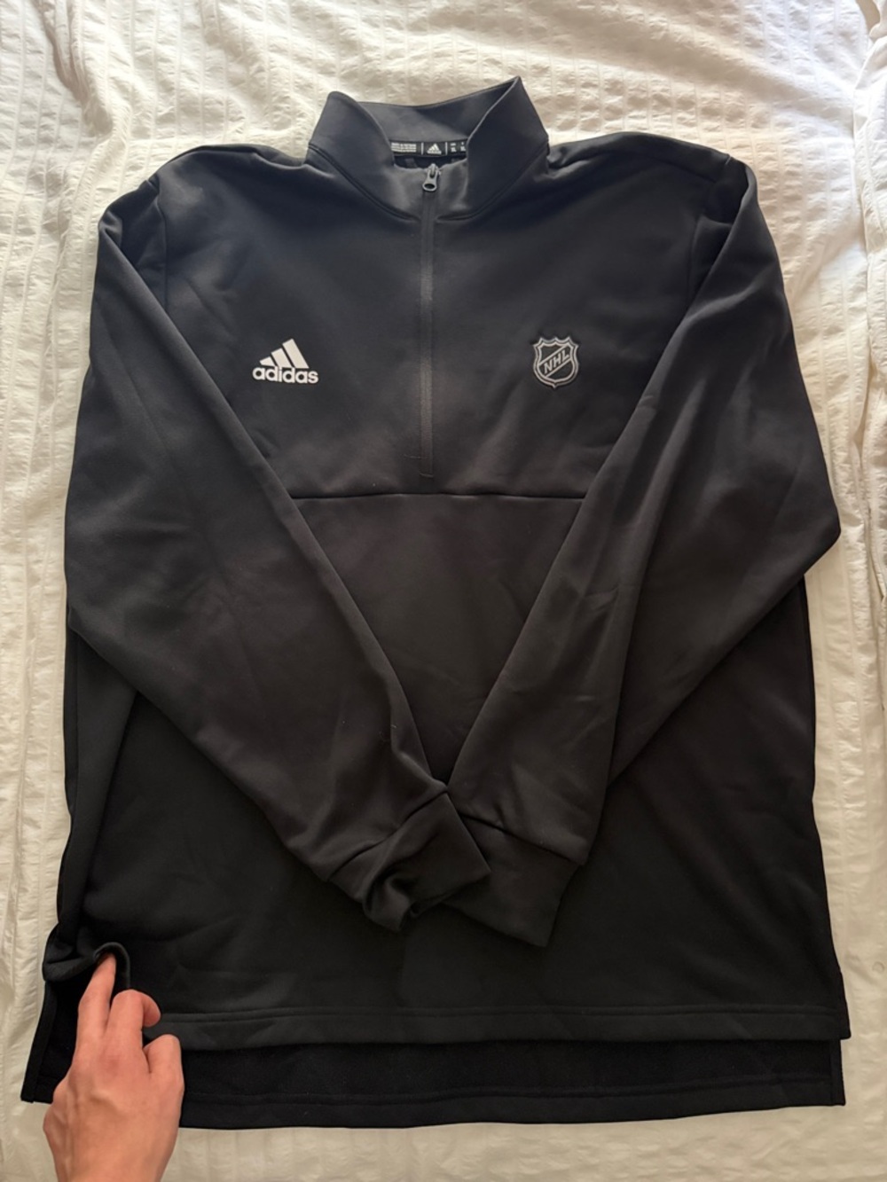 Adidas Black NHL Half-Zip Pullover